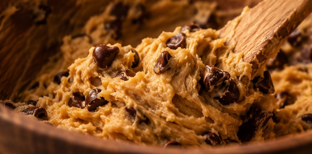 Massa de cookie pronta, com gotas de chocolate